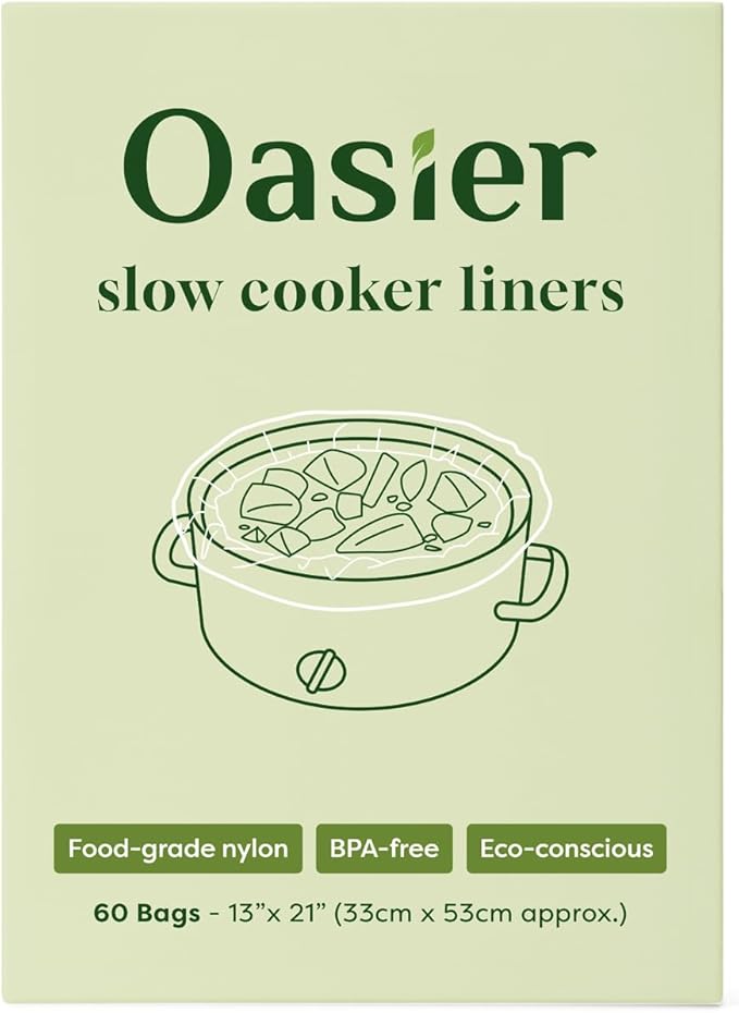 Slow Cooker Liners, Disposable Oval Large Size 13" x 21", Fits 3-8 Quart Pot by Unknown