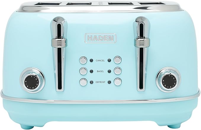 Haden Heritage 4 Slice Wide Slot Stainless Steel Toaster by HADEN