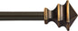 Kenney KN55479 Arts & Crafts Square End Petite Café Decorative Window Curtain Rod, 28-48" Adjustable Length, Oil Rubbed Bronze Finish, 1/2" Diameter Steel Tube