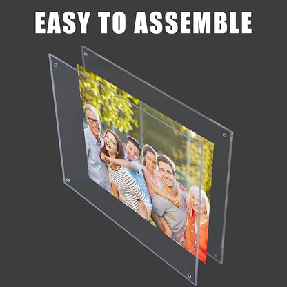 Kalami 8x10 Picture Frame Wall Mount Self Adhesive, Full Frame Size 10x11 - Image 3