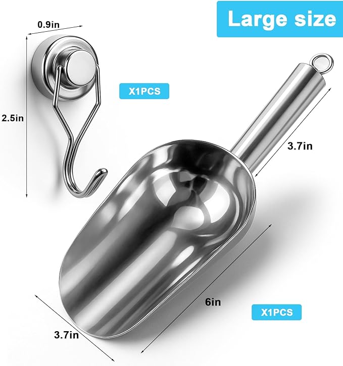 Stainless Steel Ice Scoop for Freezer - Image 4