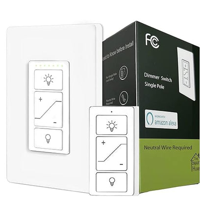 Nexete Smart Wall Dimmer Switch, Single Pole Dimmer by Nexete