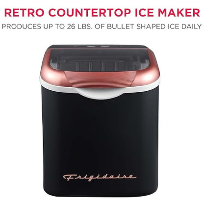 FRIGIDAIRE Retro Compact Ice Maker Machine, Bullet Ice, 26 lb per Day - Image 2