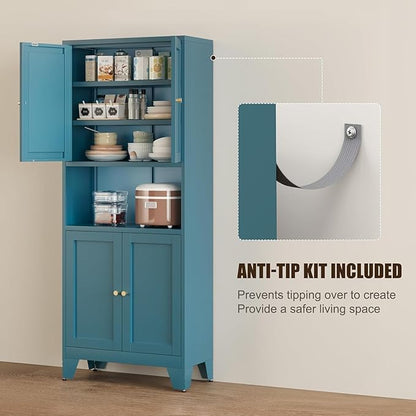 Metal Pantry Storage Cabinet, Microwave Stand - Image 5