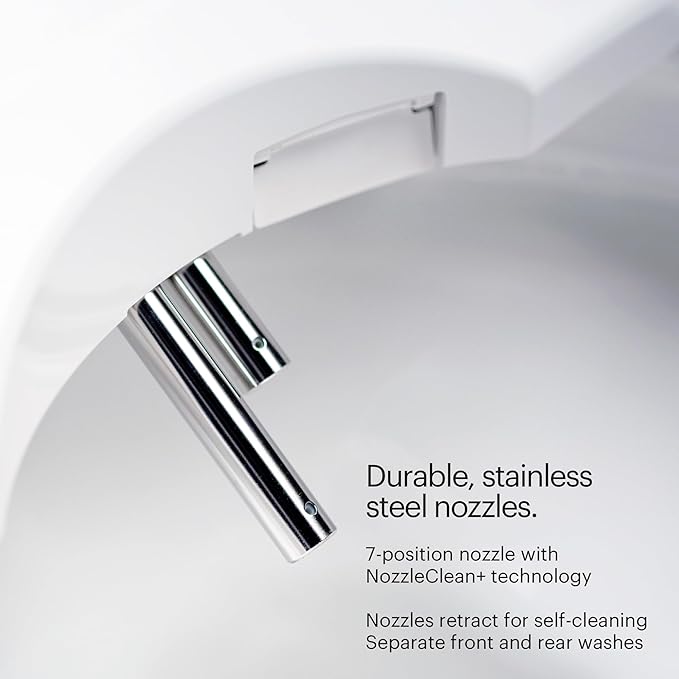 Brondell Bidet Toilet Seat S1400, Smart Toilet Seat, Dual Stainless-Steel - Image 9