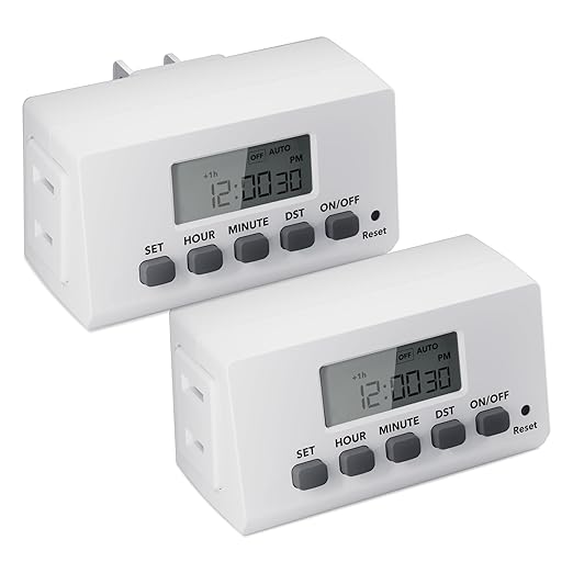 BN-LINK Indoor Digital Timer Outlet, 24 Hour Light Timer Easy Programmable by BN-LINK