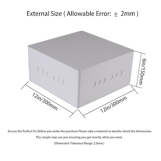 12" x 12" x 6" PVC Plastic Junction Box - Image 2