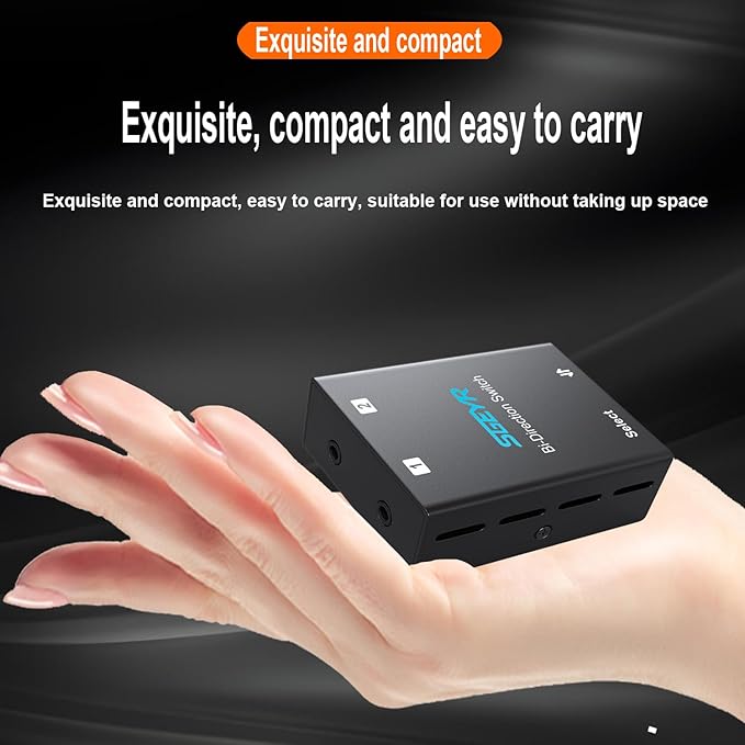 SGEYR Audio Switcher 3.5mm Bi-Direction Switch 2-in-1 Out/ 1-in-2 Out Audio - Image 5