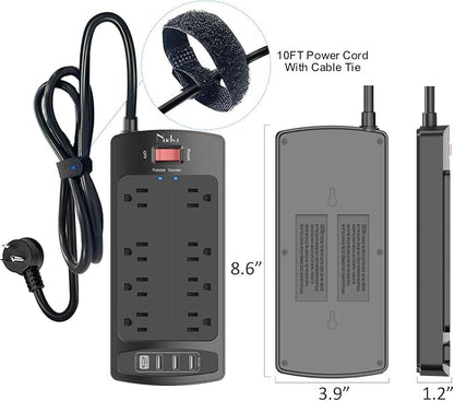 10 Feet Surge Protector Power Strip - Image 7