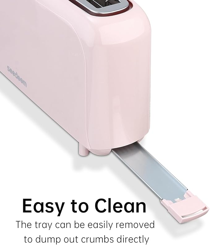 SEEDEEM 2 Slice Slim Toaster, Single 10" Long Slot Toaster Fits Bagels & - Image 7