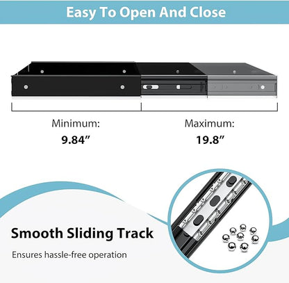 Under Desk Drawer, 20.1 inch Carbon Steel Slide-Out Under Table Storage - Image 3
