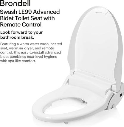 Brondell LE99 Bidet Toilet Seat, Fits Elongated Toilets, Electric Bidet - Image 2