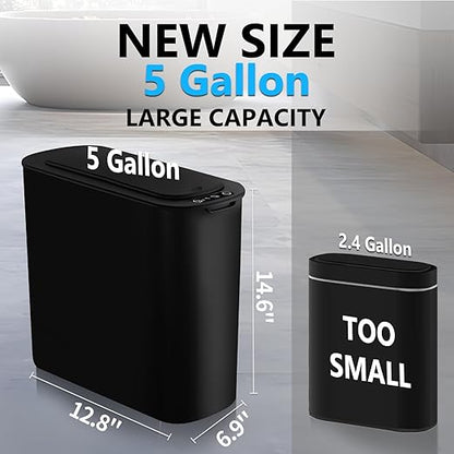 TIPGO 5 Gallon Motion Senor Bathroom Trash Can - Image 2