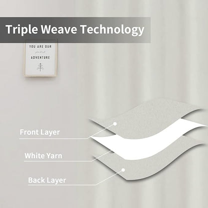 Easy-Going Blackout Curtains for Bedroom, Solid Thermal Insulated Grommet and - Image 3