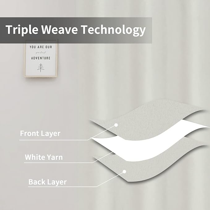 Easy-Going Blackout Curtains for Bedroom, Solid Thermal Insulated Grommet and - Image 3