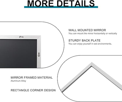 30" x 30"Bathroom Mirror, Decorative Rectangular Vanity Mirror - Image 7