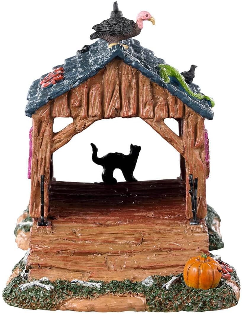 Lemax Creepy Covered Bridge Table Accent, #33631, 8.66-In Halloween Display