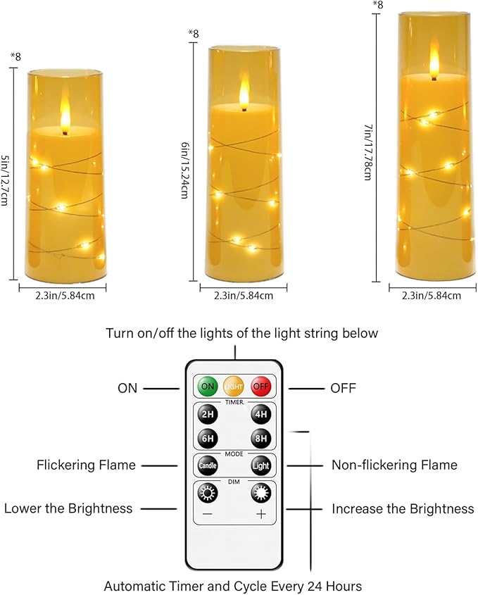 Flickering Flameless LED Candles, Battery Operated Candles 24 Pcs - Image 2