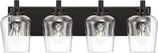 METWET Bathroom Light Fixtures, 4-Light Modern Vanity Light by Metwet