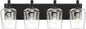 METWET Bathroom Light Fixtures, 4-Light Modern Vanity Light by Metwet