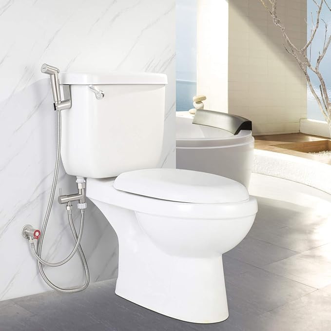 Bidet Sprayer for Toilet, Pressure Adjust Bidet Wand, Double Shut-Off Brass - Image 2