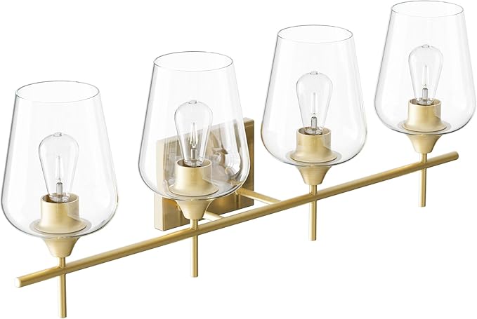 VONLUCE Bathroom Vanity Light, 4 Light Bathroom Light Fixture Over Mirror - Image 9