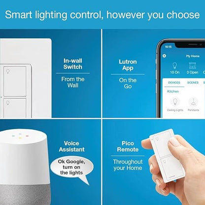 Lutron Caseta Original Smart Light Switch Kit w/ Wall Plate and Smart Hub - Image 2