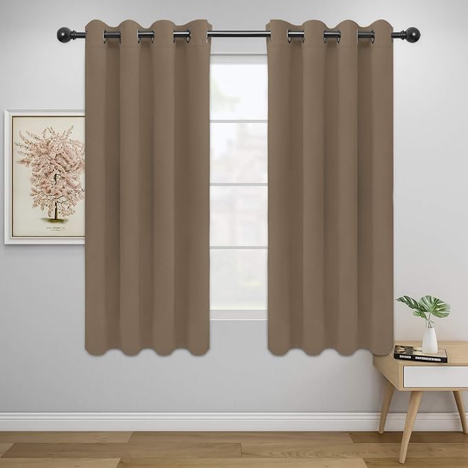 Easy-Going Blackout Curtains for Bedroom, Solid Thermal Insulated Grommet and by Easy-Going