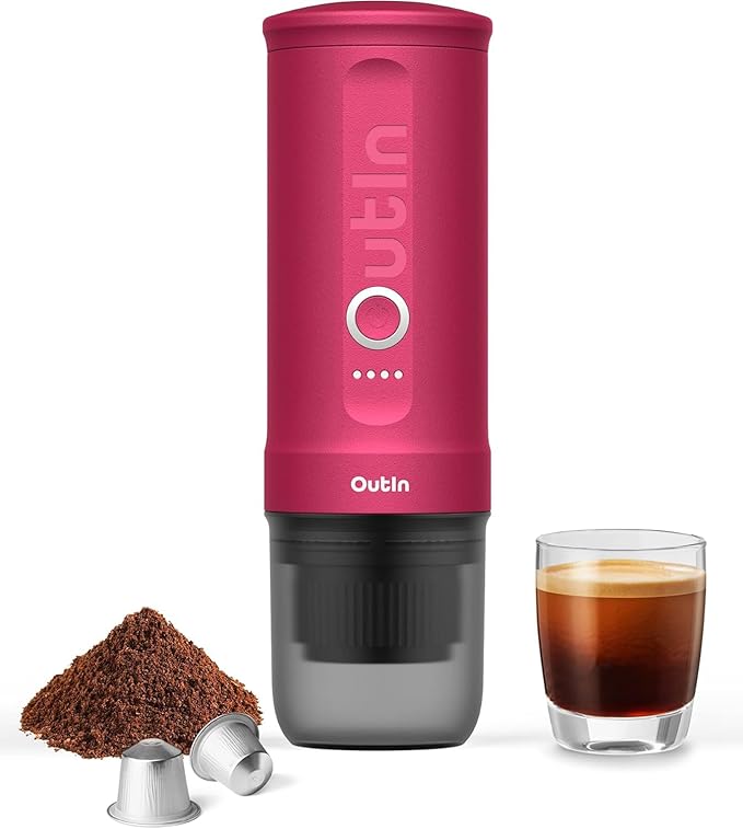 OutIn Nano Portable Electric Espresso Machine, Travel Coffee Maker by YourPersonalMobileCoffeeStation