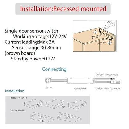 VST Motion Sensor Light Switch, IR Sensor Switch Door Activated Light Switch - Image 5