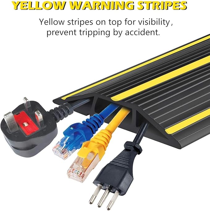 10Ft Cord Covers for Wires on Floor, 3-Channel Floor Cord Cover - Image 5