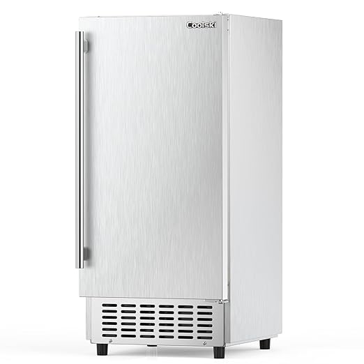 Coolski Commercial Under Counter Ice Maker Machine 80 Lbs/Day, Stainless Steel by Coolski