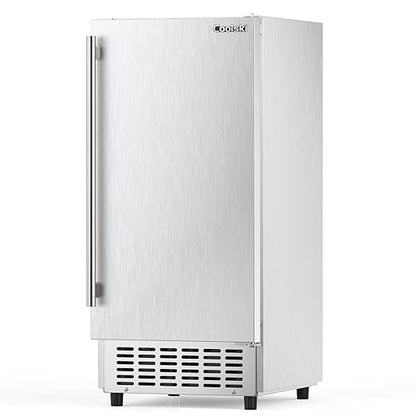 Coolski Commercial Under Counter Ice Maker Machine 80 Lbs/Day, Stainless Steel by Coolski