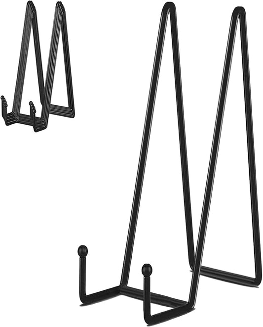 IBosins 5 Pack 14 Inch Plate Holder Display Stands, Large Metal Black Frame by IBosins
