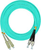 Jeirdus 1Meter 3ft SC to ST Duplex 50/125 10G OM3 Multi-Mode Fiber Optic Cable by Jeirdus