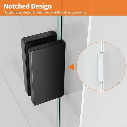 Shower Glass Panel, Frameless Walk in Shower Door - Image 4