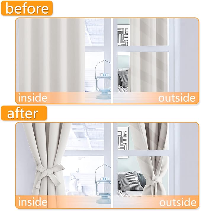 Hiasan Blackout Curtains for Bedroom, 60 x 63 Inches Length - Image 5
