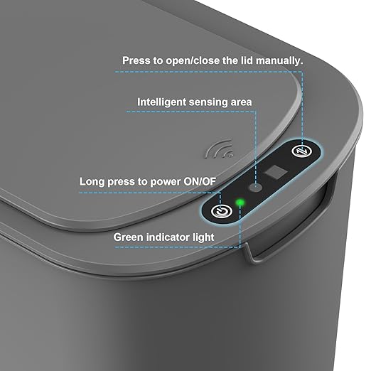 Cesun 5 Gallon Automatic Bathroom Trash Can, Touchless Motion Sensor Garbage Can - Image 5