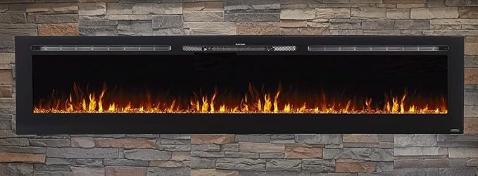 Touchstone Smart Electric Fireplace-The Sideline 100" Wide-in Wall Recessed - Image 2