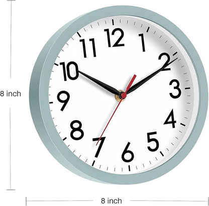 AKCISOT Wall Clock, Modern Small Wall Clocks Battery Operated 8 Inch, Silent - Image 2