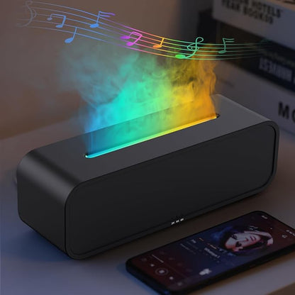 Essential Oil Diffuser, Music Sync Fire Flame Aromatherapy Diffuser, 250ml Cool by Yaledi
