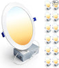 Ensenior 12 Pack 8 Inch LED Recessed Ceiling Light, 2700K-5000K 5CCT, 1600LM by Ensenior
