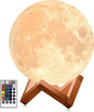 PRUGNA Moon Lamp, 1200mAh Ultra-Long Endurance Night Light, 7.1" 16 Colors LED by PRUGNA
