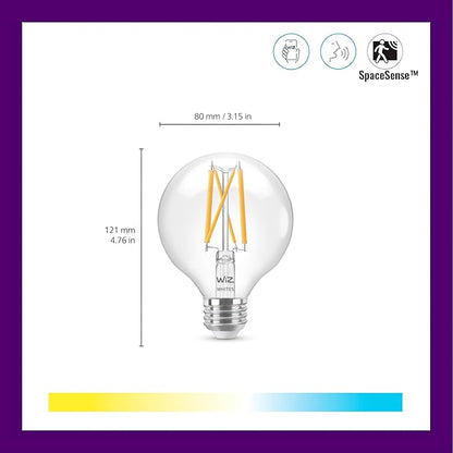 WiZ Connected 60W G25 Tunable White Filament Smart Light Bulbs - Image 2
