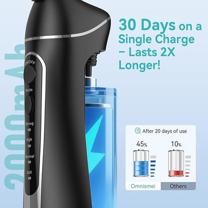 Water Dental Flossers for Teeth, 300ML Cordless Portable Electric Water Flosser - Image 6