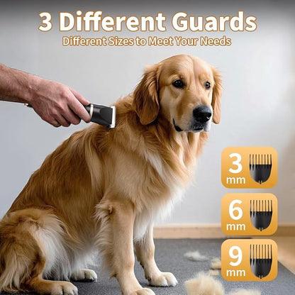 Dog Clippers Grooming Kit with Paw Trimmer, 3 in 1 Low Noise Electric - Image 4