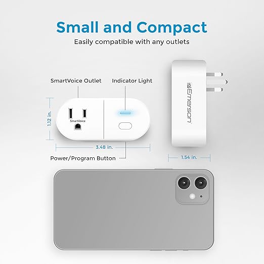 Emerson SmartVoice ES513 Wall Plug, Offline 30+ Voice Control Commands - Image 5