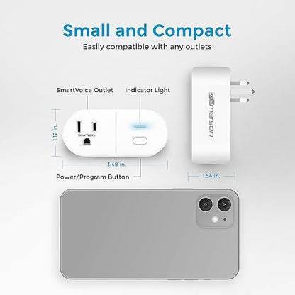 Emerson SmartVoice ES513 Wall Plug, Offline 30+ Voice Control Commands - Image 5