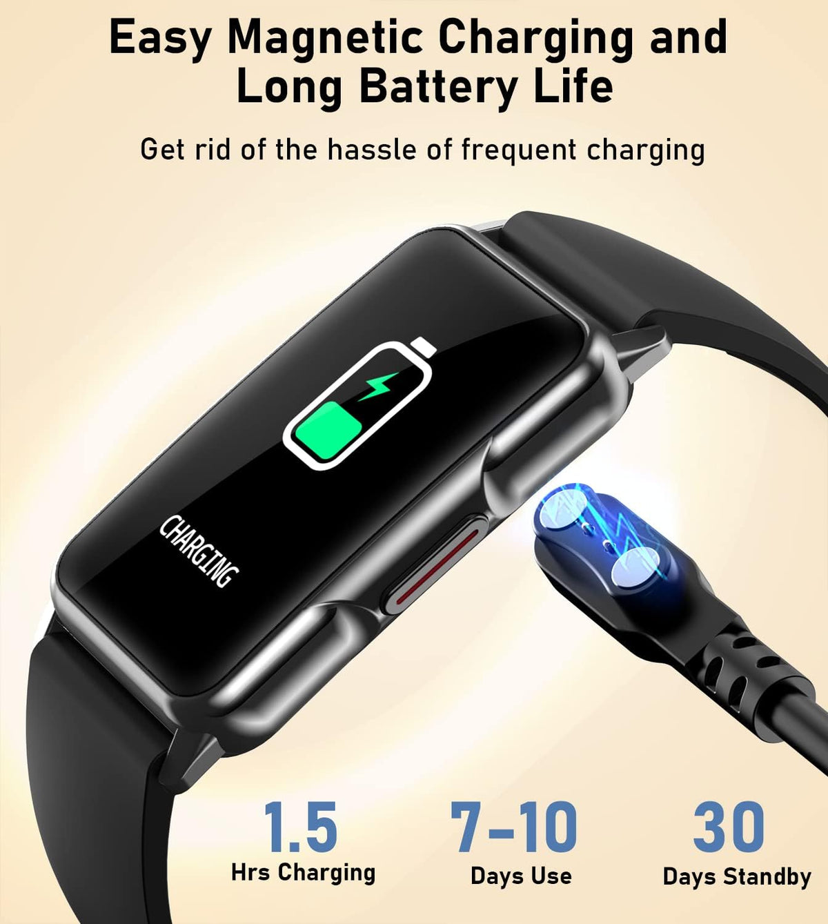 fitness tracker with heart rate blood oxygen blood, close-up detail