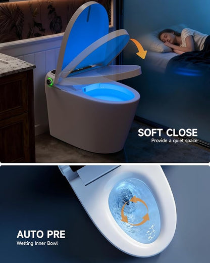 WANSID Smart Toilet with Bidet Built-in and Tankless, Auto Open/Close, Heated - Image 6
